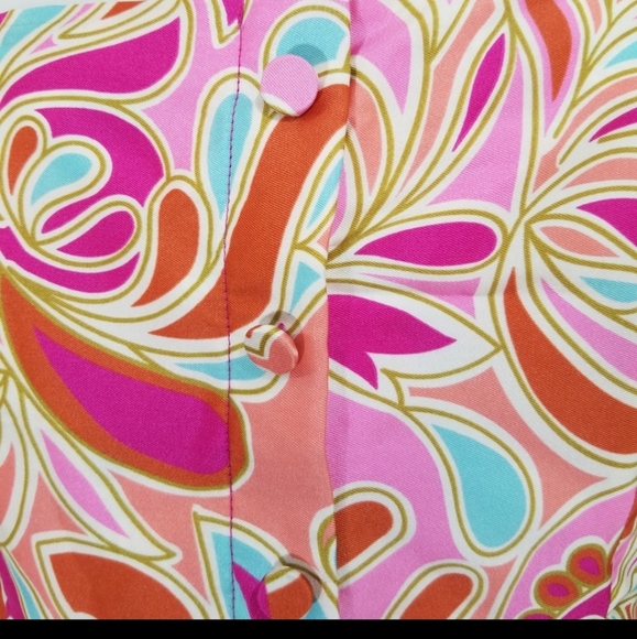 NWT Zara Pink Paisley Button Front Sleeveless Tank - Picture 5 of 7